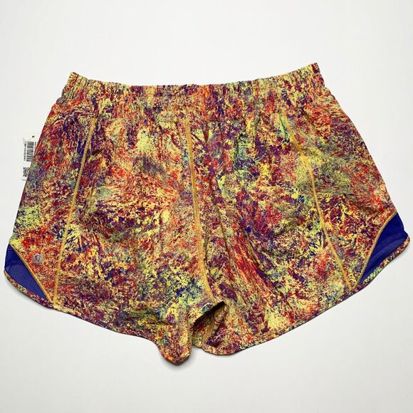 Lululemon Seawheeze 2019 Hotty Hot Shorts 4” Yellow / Purple WDSM/PGB NWT Size 8 - Picture 6 of 7